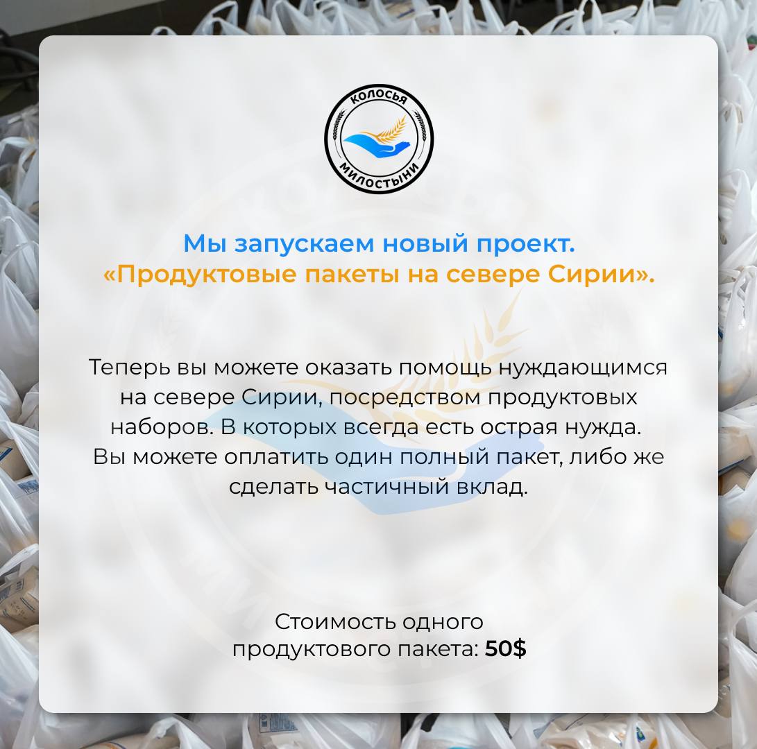 Продуктовые пакеты в Сирии